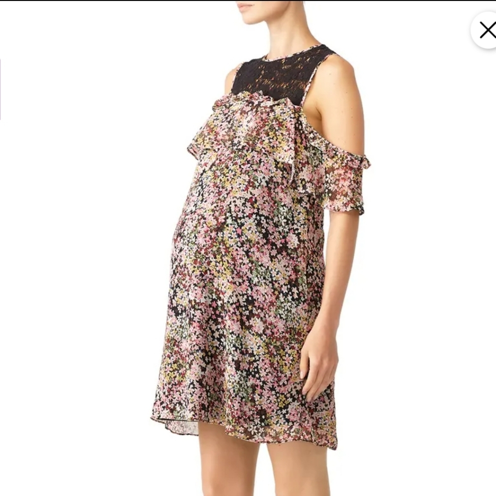 Slate & Willow XS Lace Yoke Maternity Shift